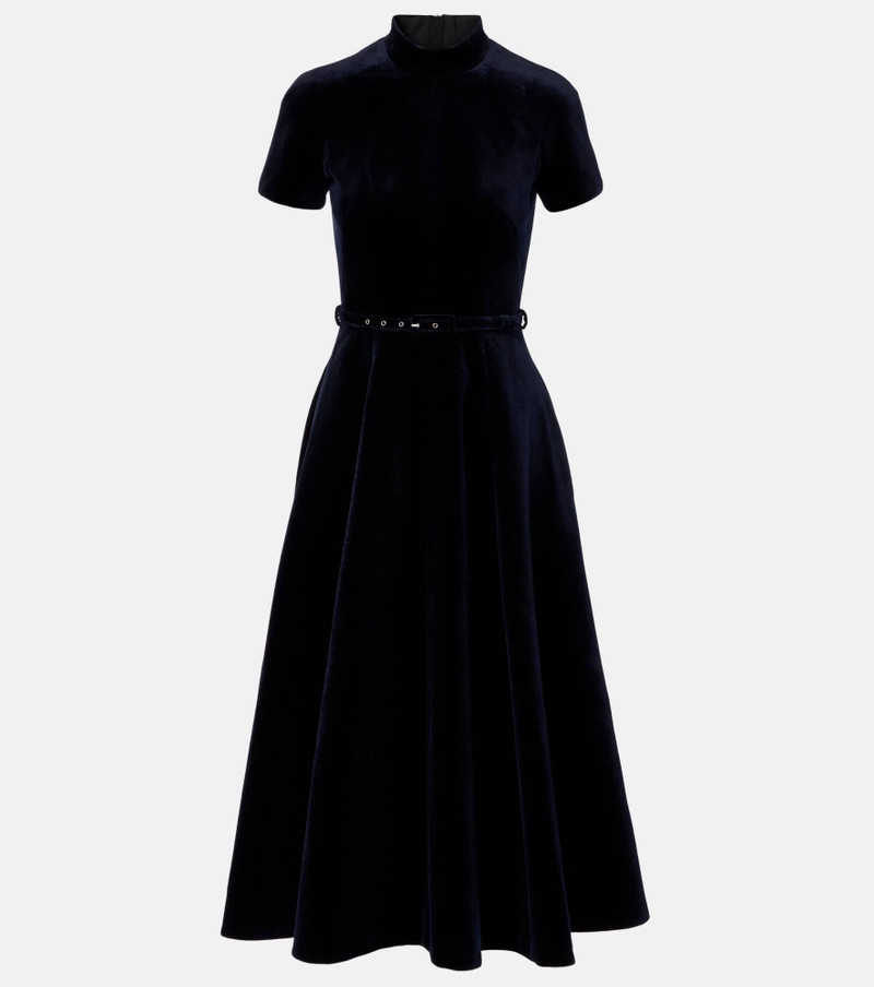 Camilla cotton velvet midi dress 1