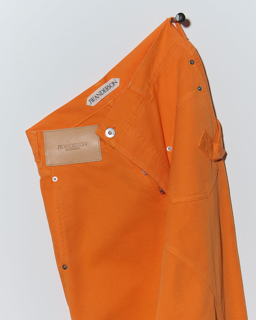 TWISTED WORKWEAR JEANS IN BRIGHT ORANGE - 5