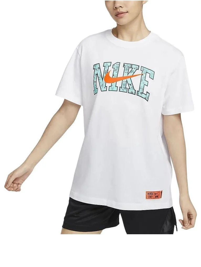 (WMNS) Nike CHBL Graphic Basketball T-shirt (Asia Sizing) 'White' HF6161-100 - 1