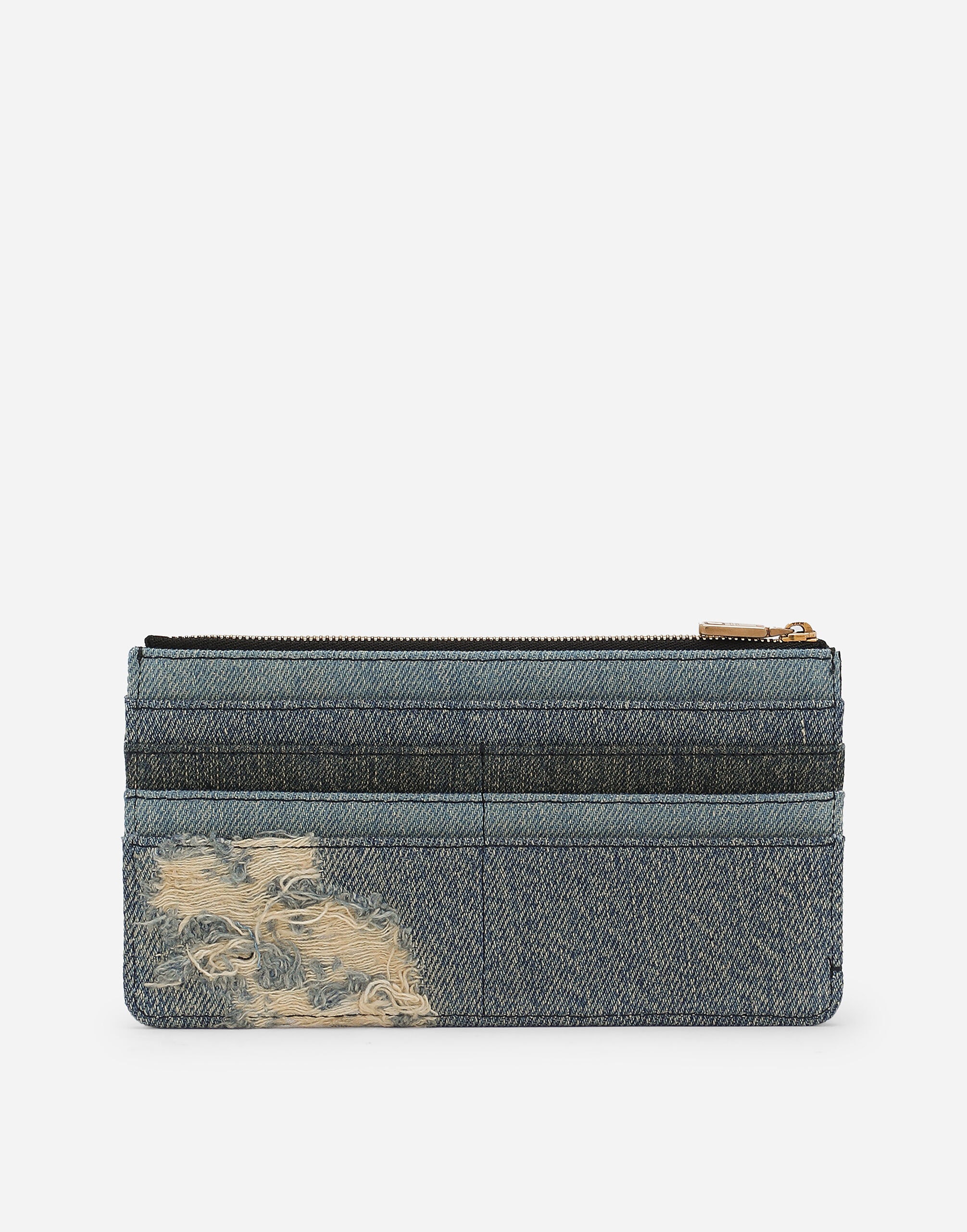 Large denim card holder - 3