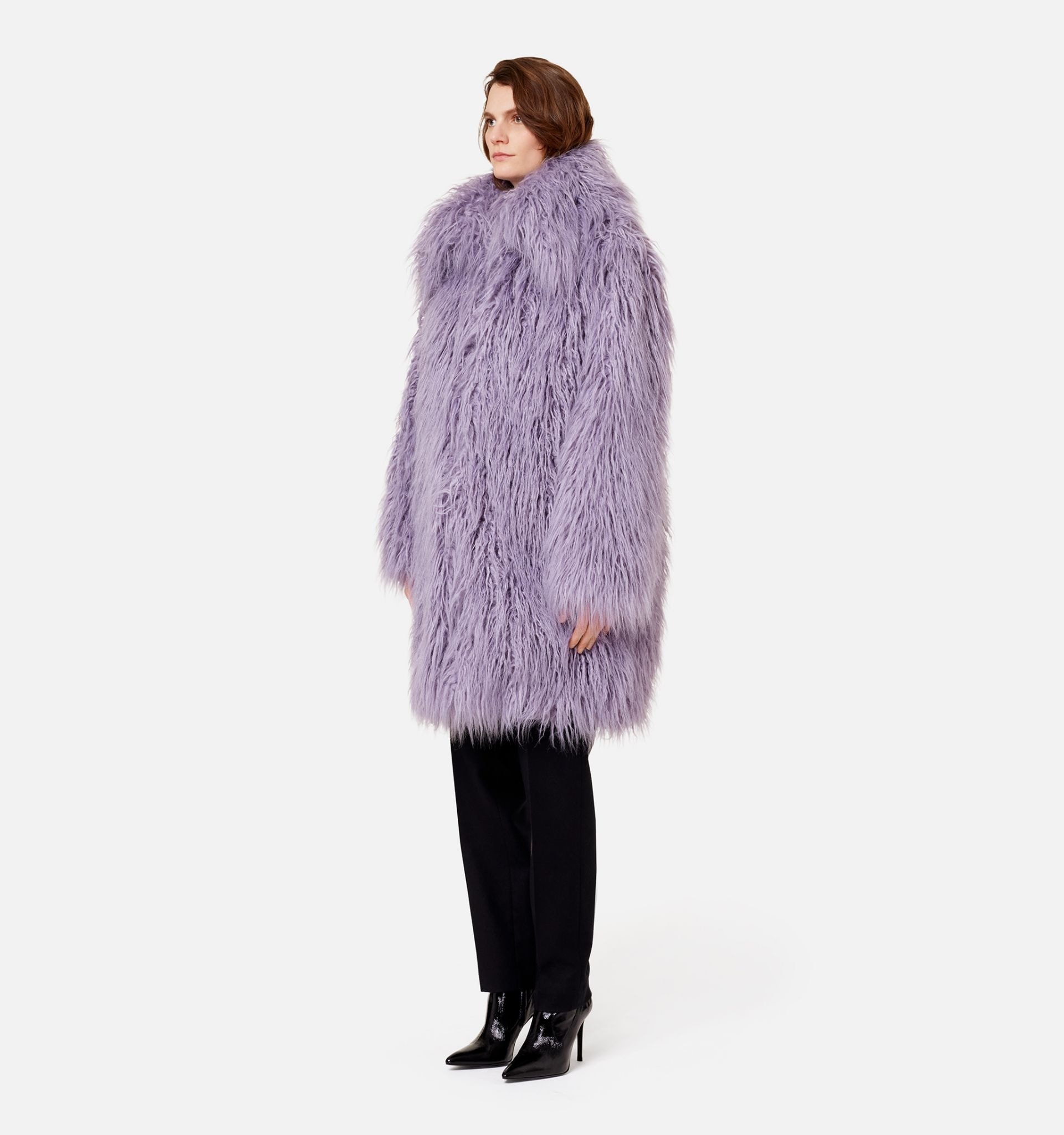 Long Coat in Synthetic Fur - 4