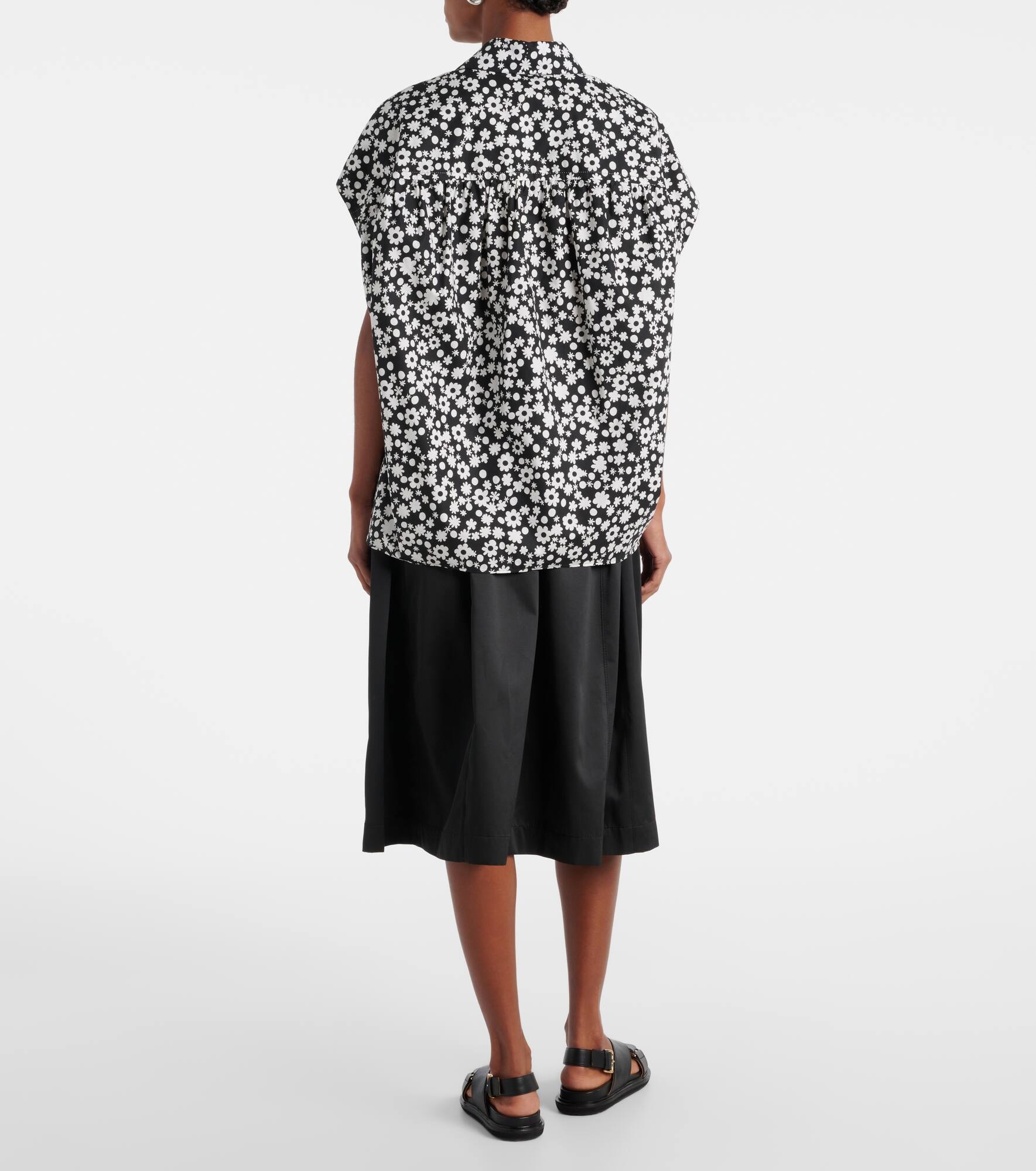 Printed cotton poplin shirt - 3