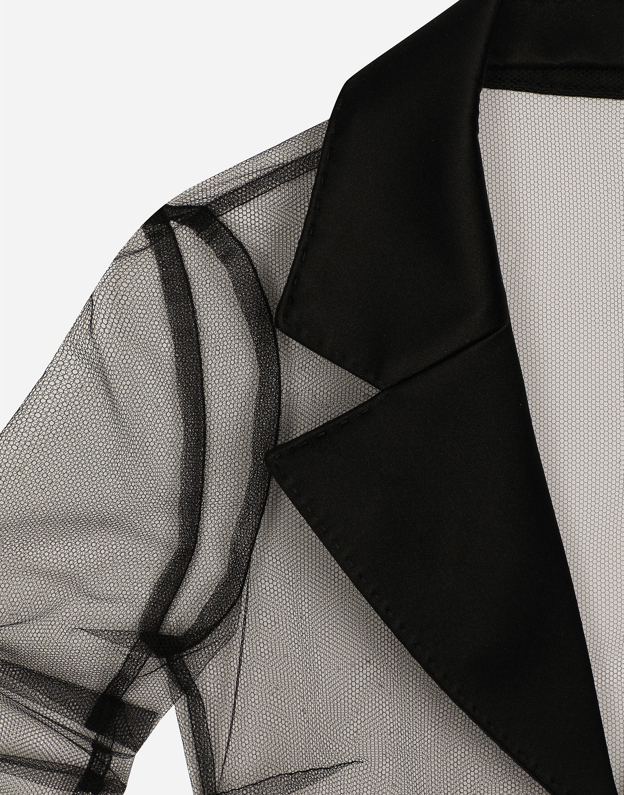 Tulle jacket with satin details - 6