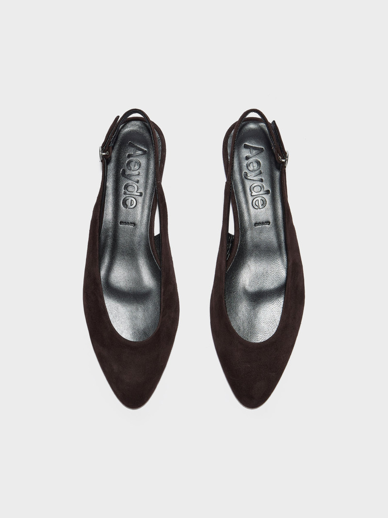 Amelia Suede Slingback Flats 5