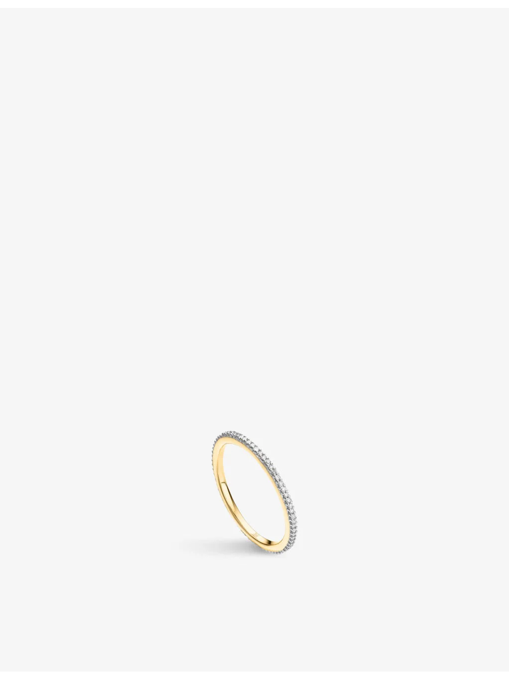 Eternity 18ct yellow-gold vermeil sterling silver and 0.12ct diamond ring - 1