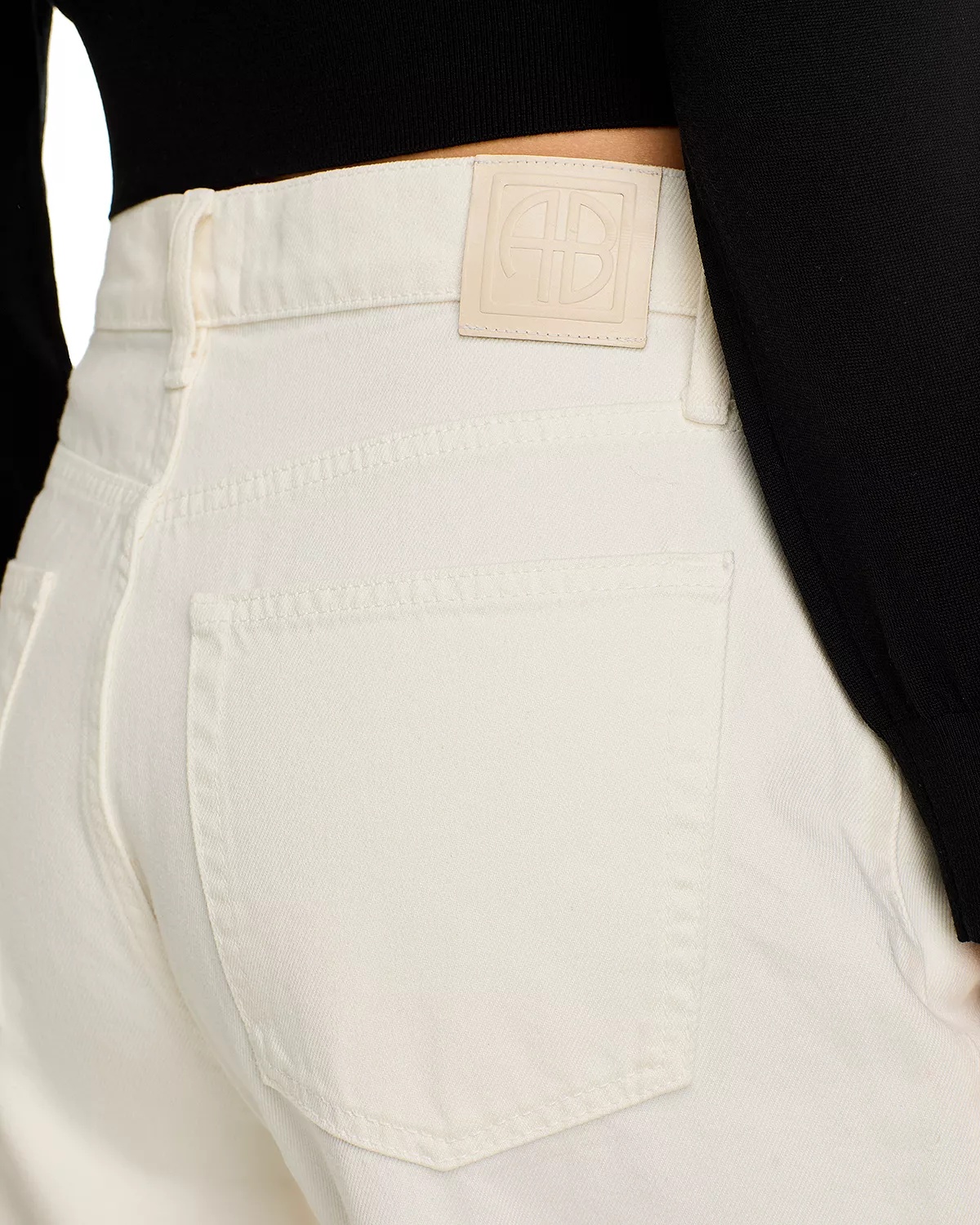 Manon High Rise Jeans in Ecru - 5