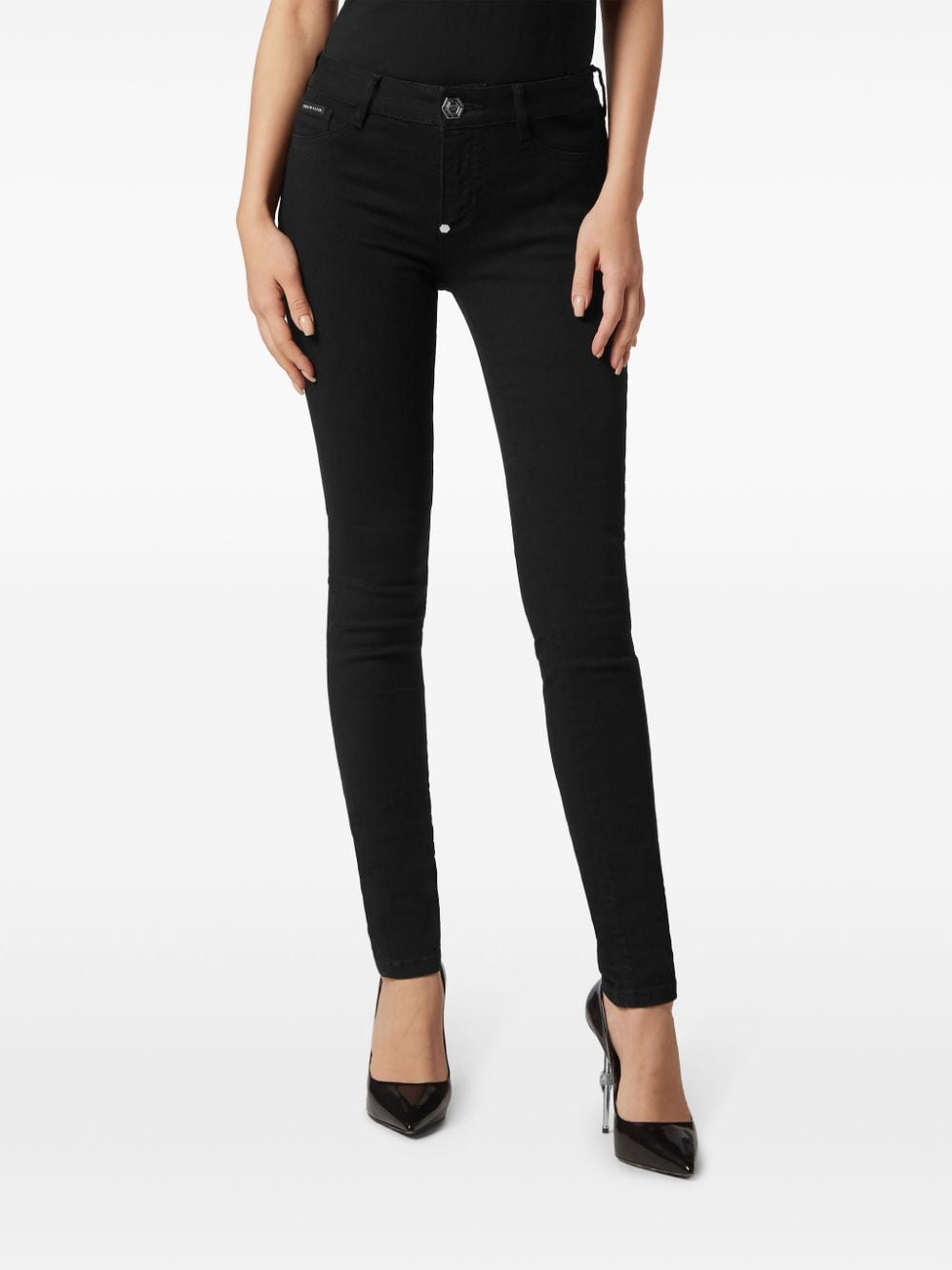 mid-rise skinny jeans - 4