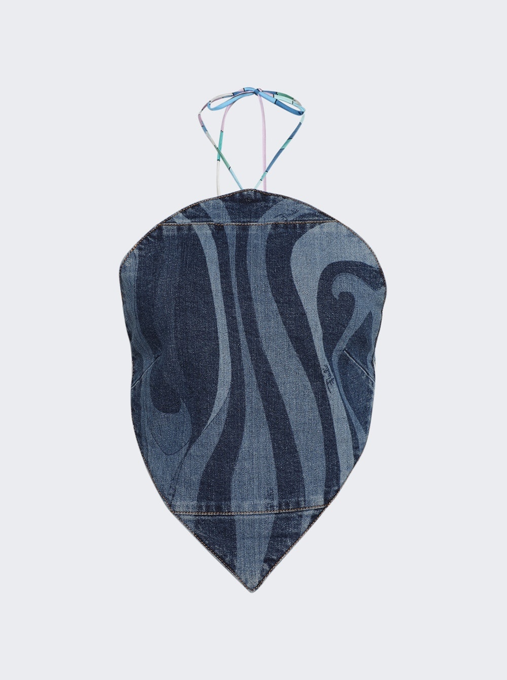 Denim Crop Top Blue Medio - 1