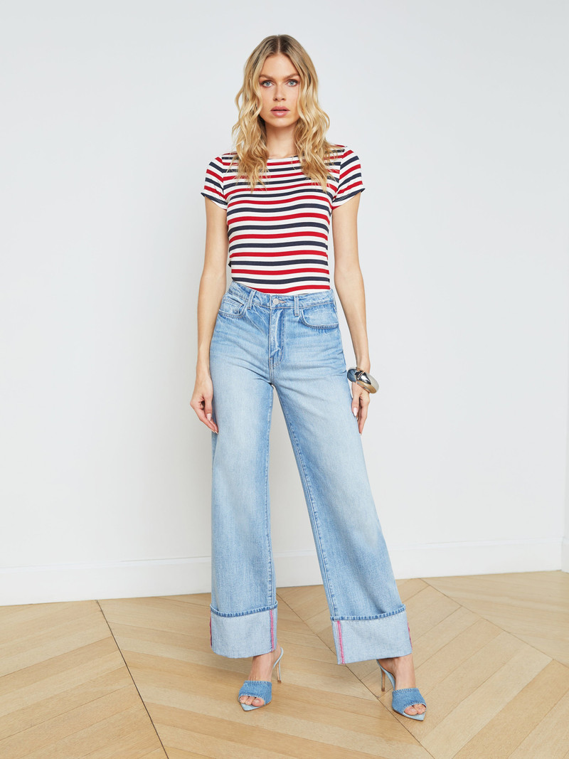 L'AGENCE Miley Cuffed Wide-Leg Jean outlook