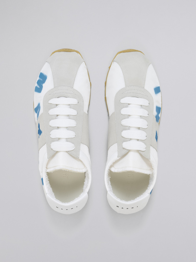 WHITE POLYAMIDE SNEAKER WITH AIRBRUSHED MARNI LOGO 4
