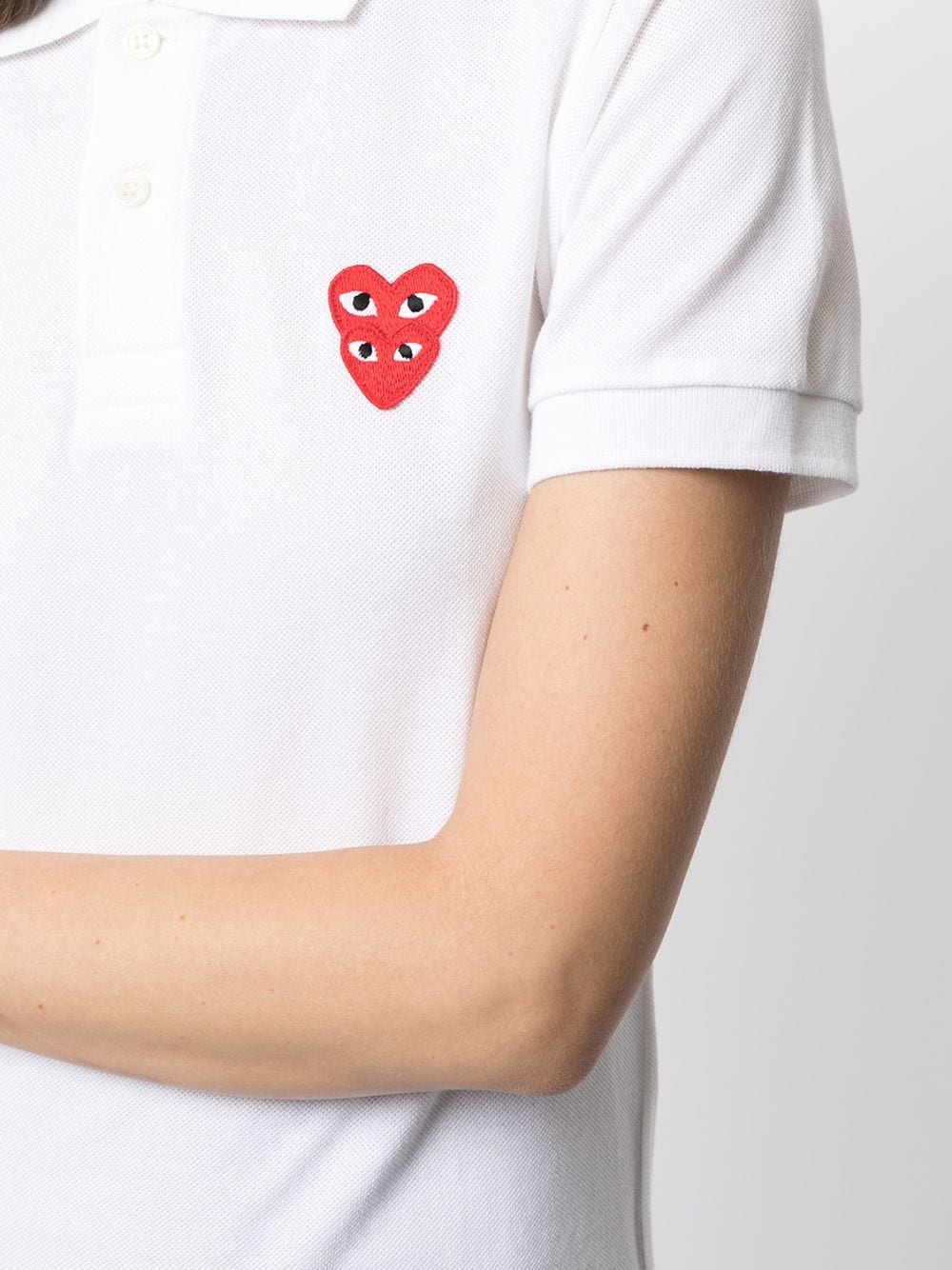 chest logo-patch polo shirt - 5