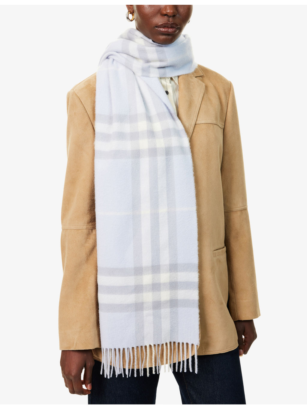Check-Print Cashmere Scarf - 2