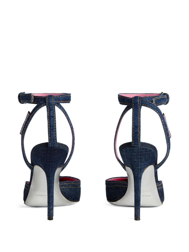 100mm pointed-toe denim pumps 3