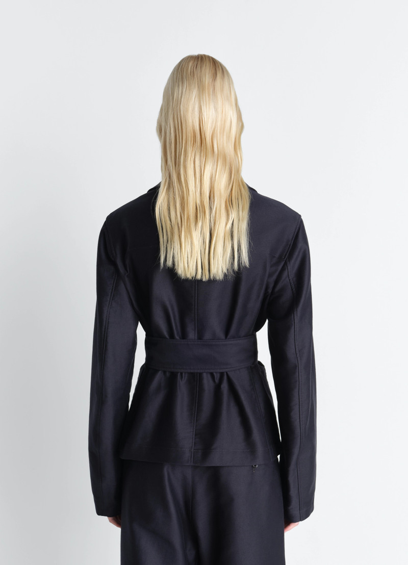 BELTED UTILITY JACKET IN COTTON SATIN 6