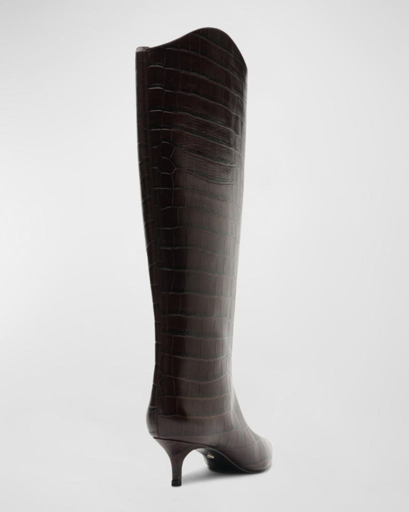 Maryana Croco Kitten Tall Boots 3
