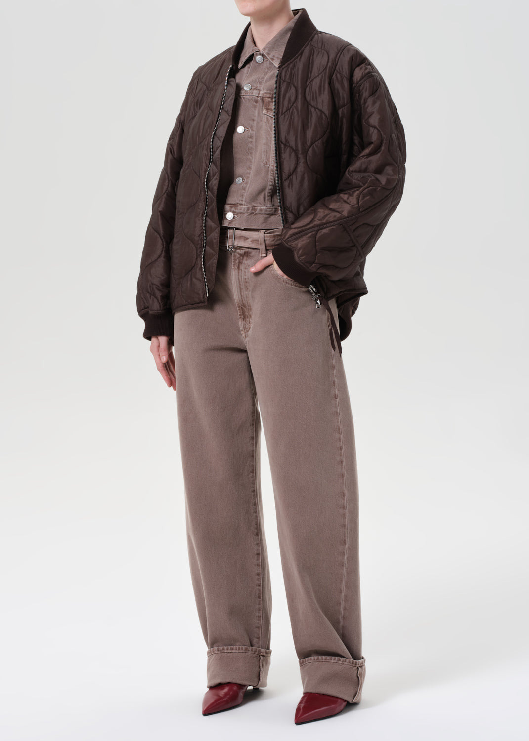 ISLA QUILTED JACKET IN BOURBON - 5