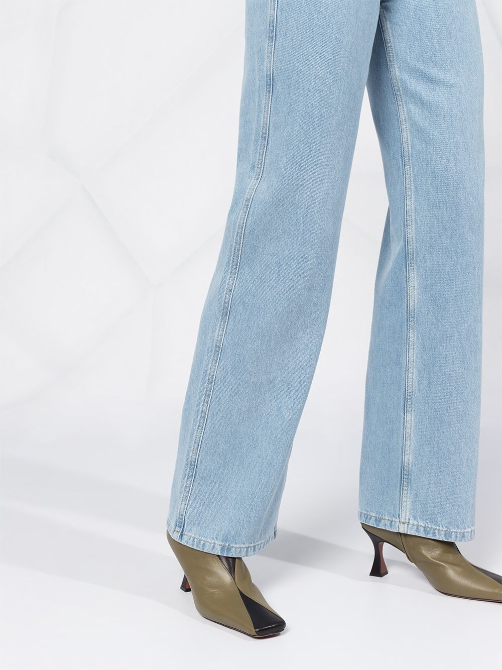 high-waist straight jeans - 3