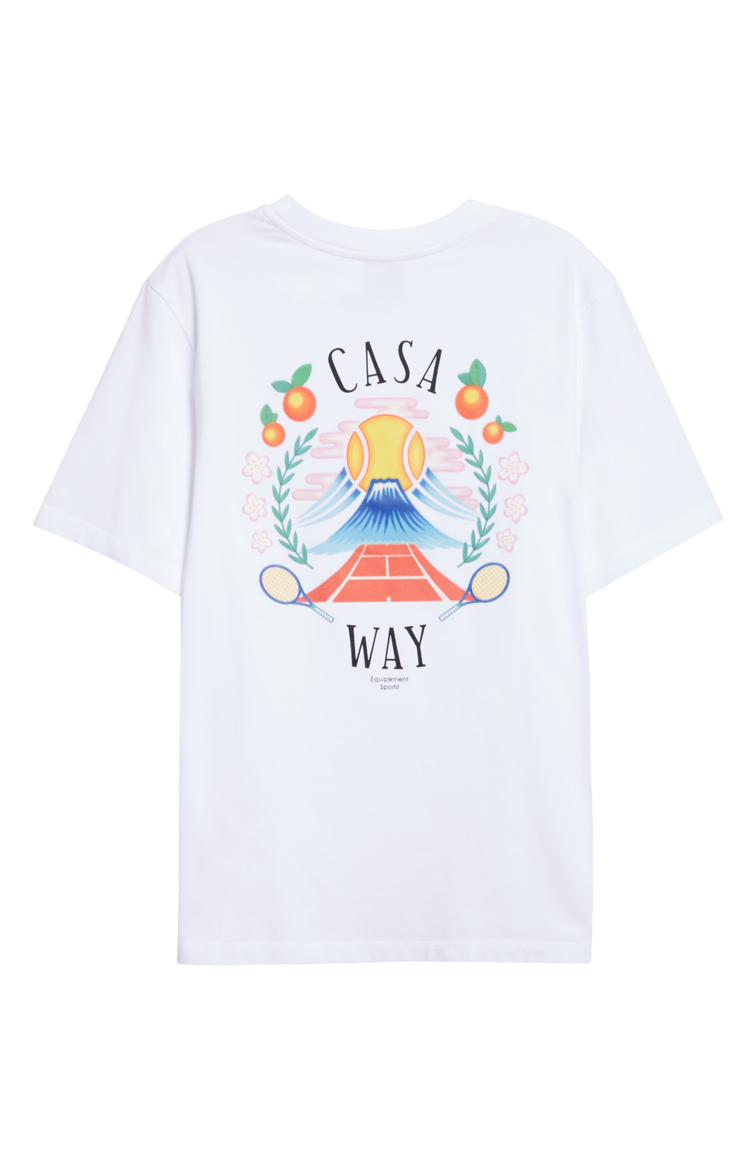 Casablanca Casa Way Mountain Graphic T-Shirt in White Jersey Casa Way Mountain at Nordstrom - 7