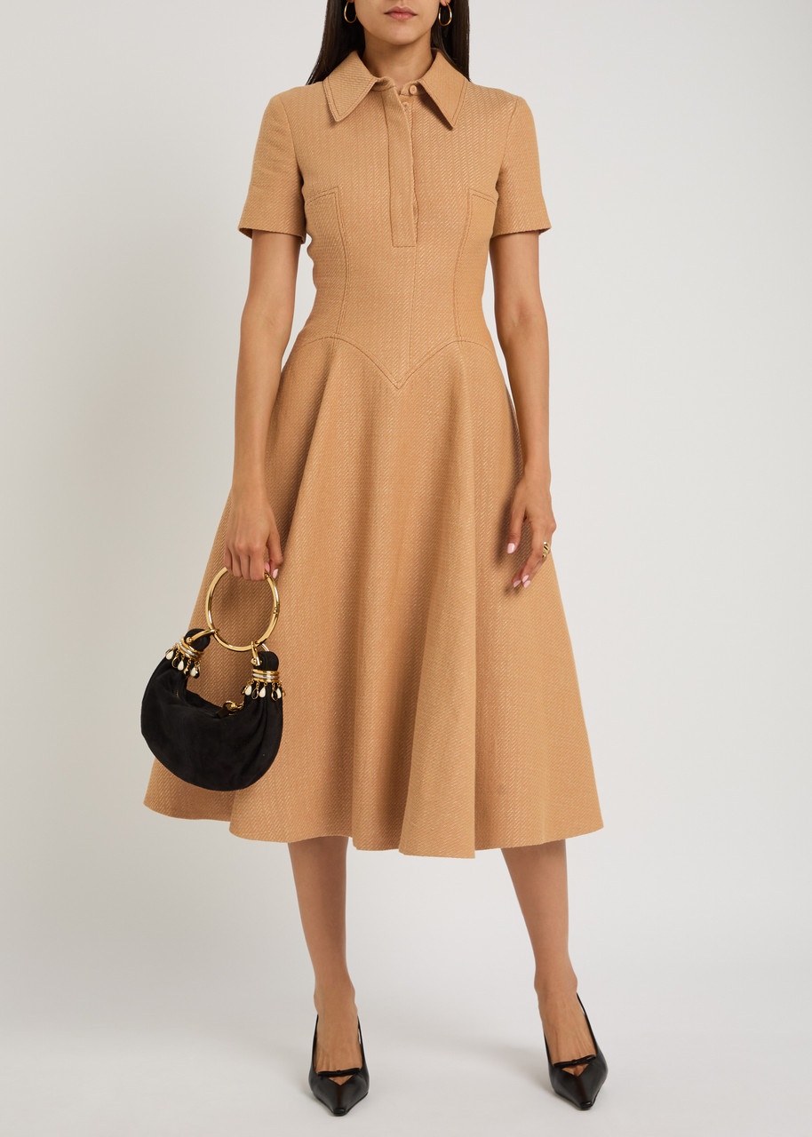 Emilia Wickstead Jody Panelled Woven Midi Polo Dress - 4