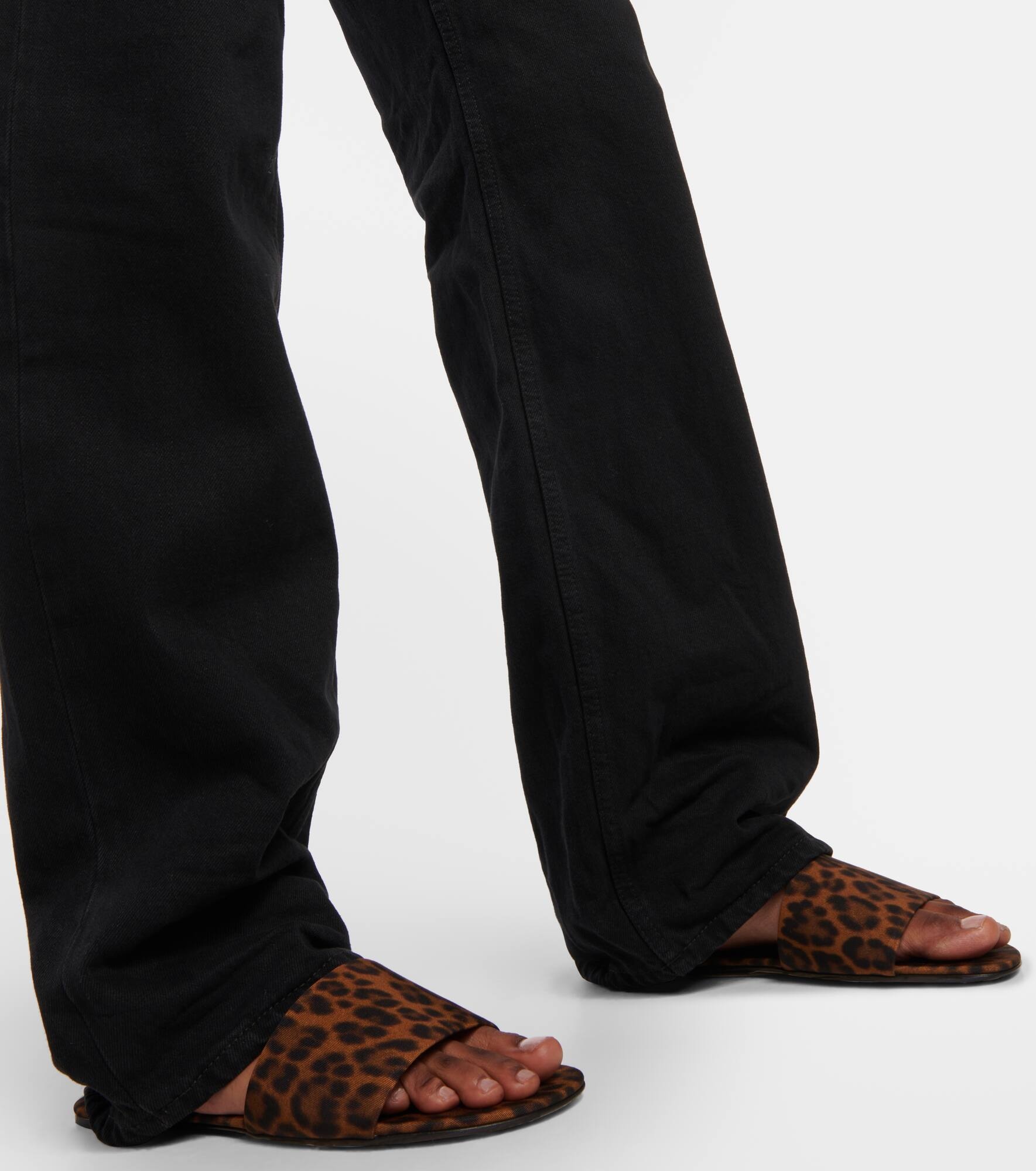 Carlyle leopard-print satin sandals - 4