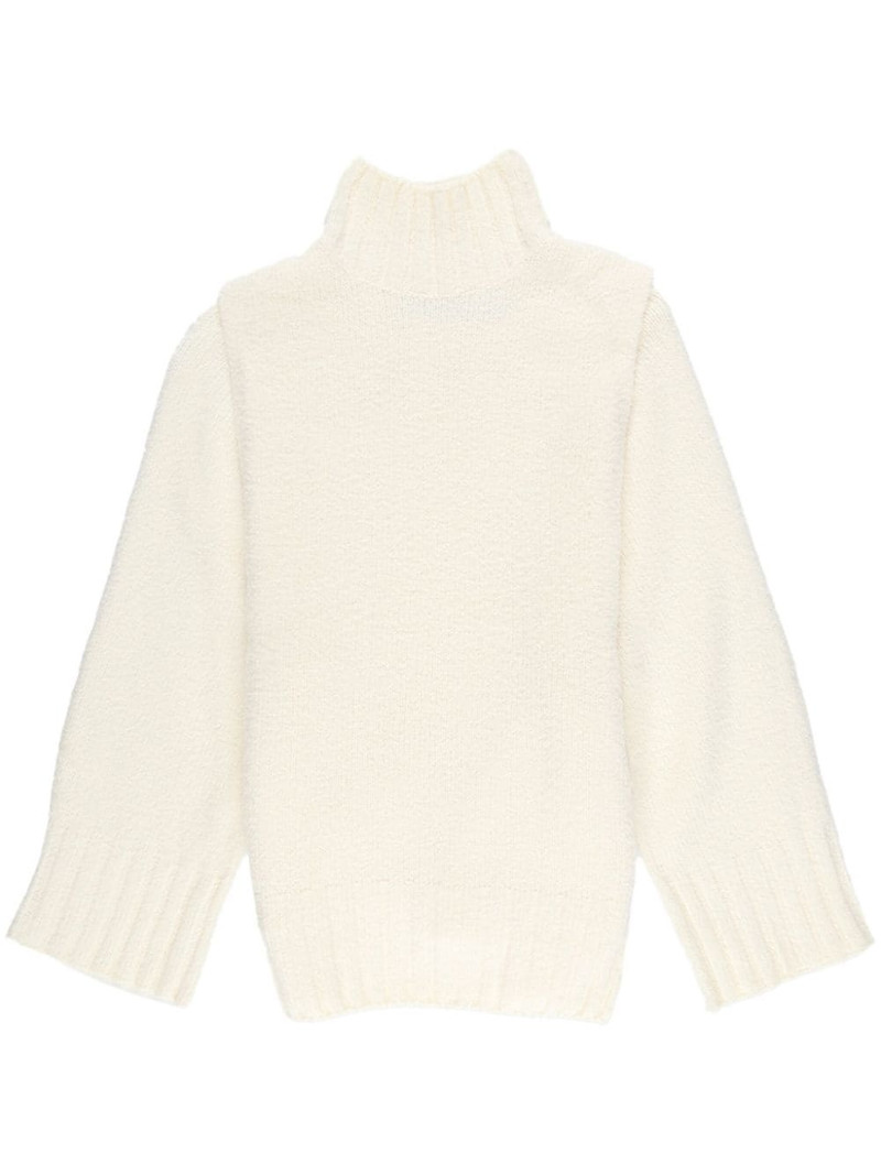 Escapee layered high-neck jumper 1