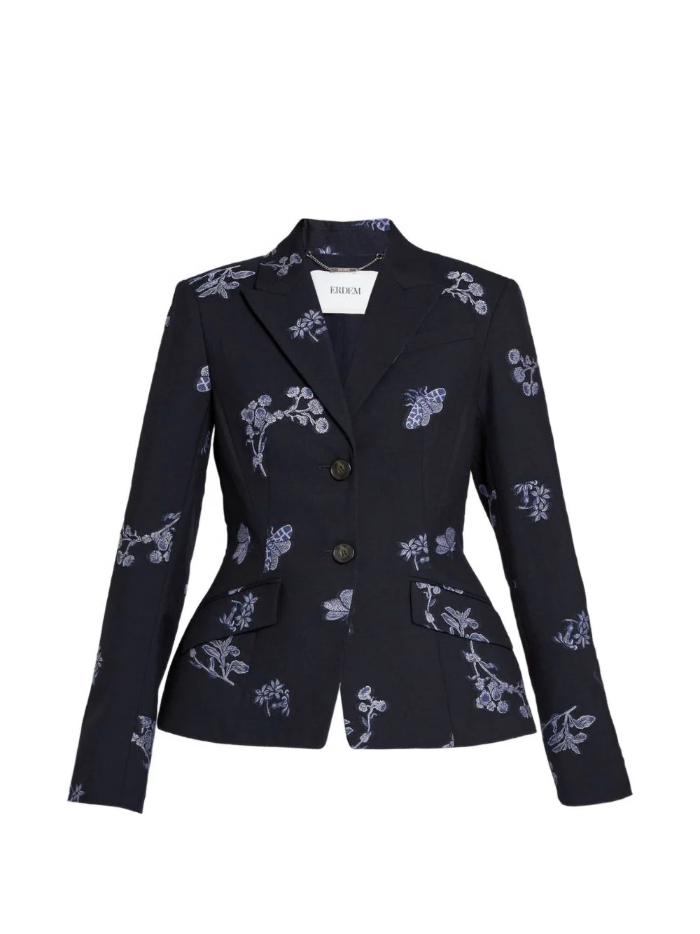 floral single-breasted blazer - 1