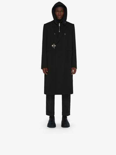 Givenchy COAT IN TEXTURED WOOL WITH PADLOCK outlook