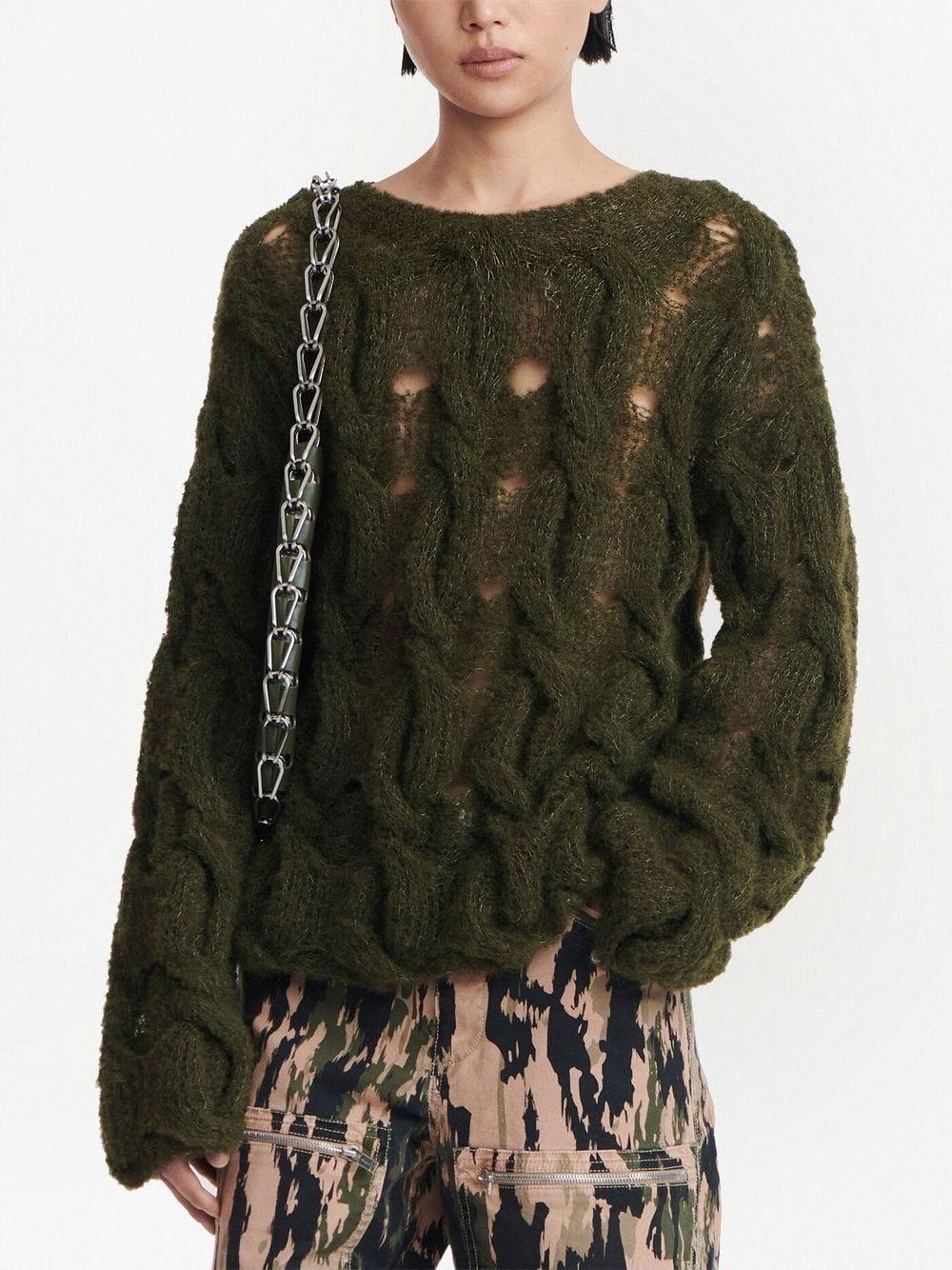 cable-knit boucle jumper - 5