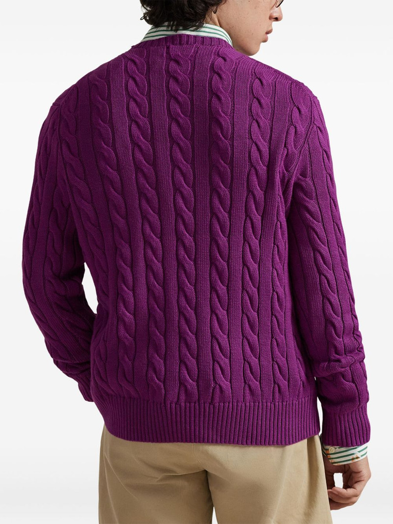 cable-knit embroidered sweater 4