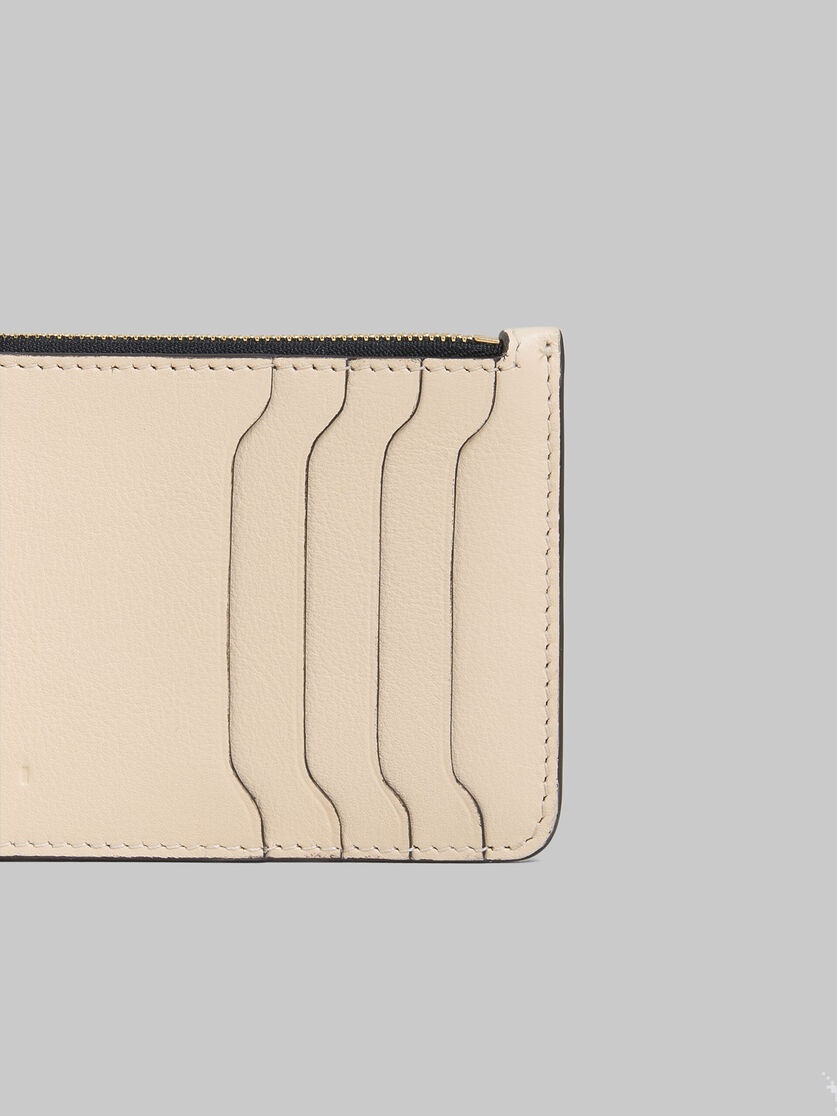 CREAM LEATHER CARD CASE - 3