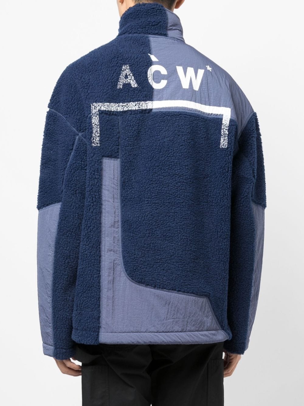 Bonded Axis panelled fleece jacket - 4