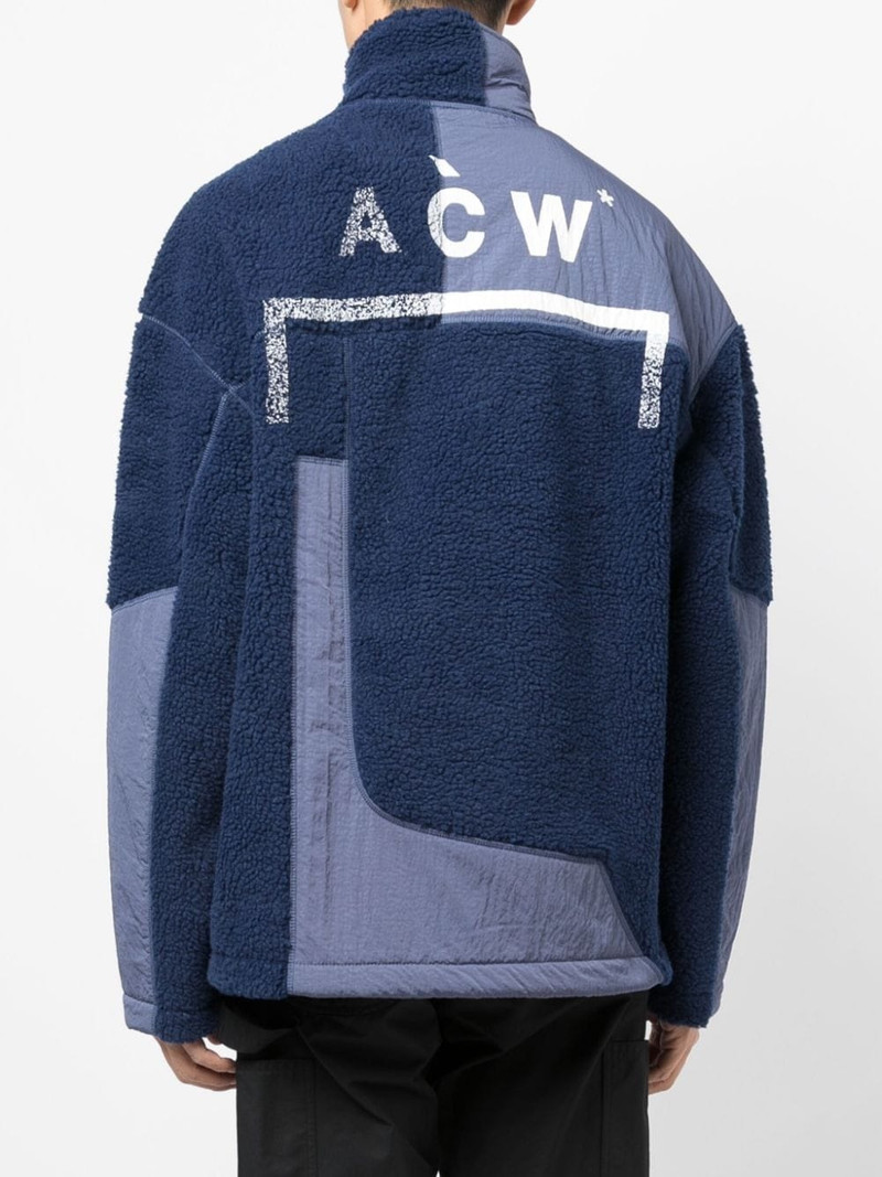 Bonded Axis panelled fleece jacket 4