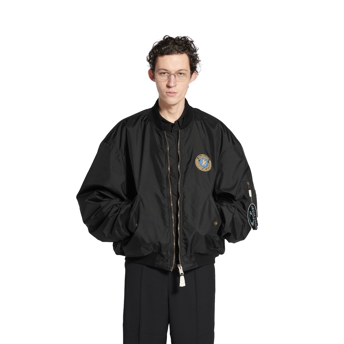 Bomber Jacket Large Fit in Black - 6
