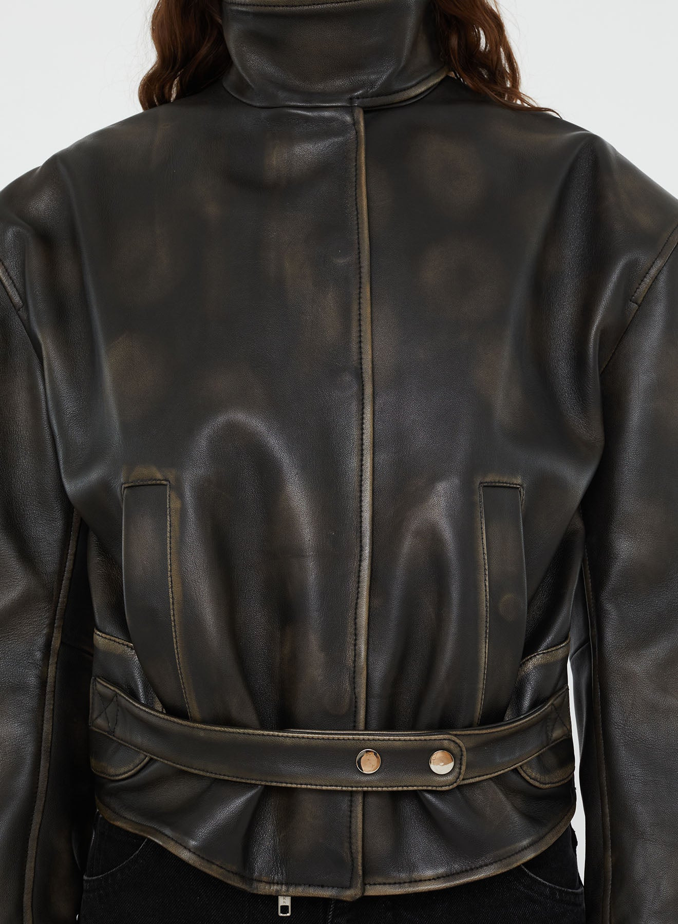 Burnished Eddie Leather Jacket - 6