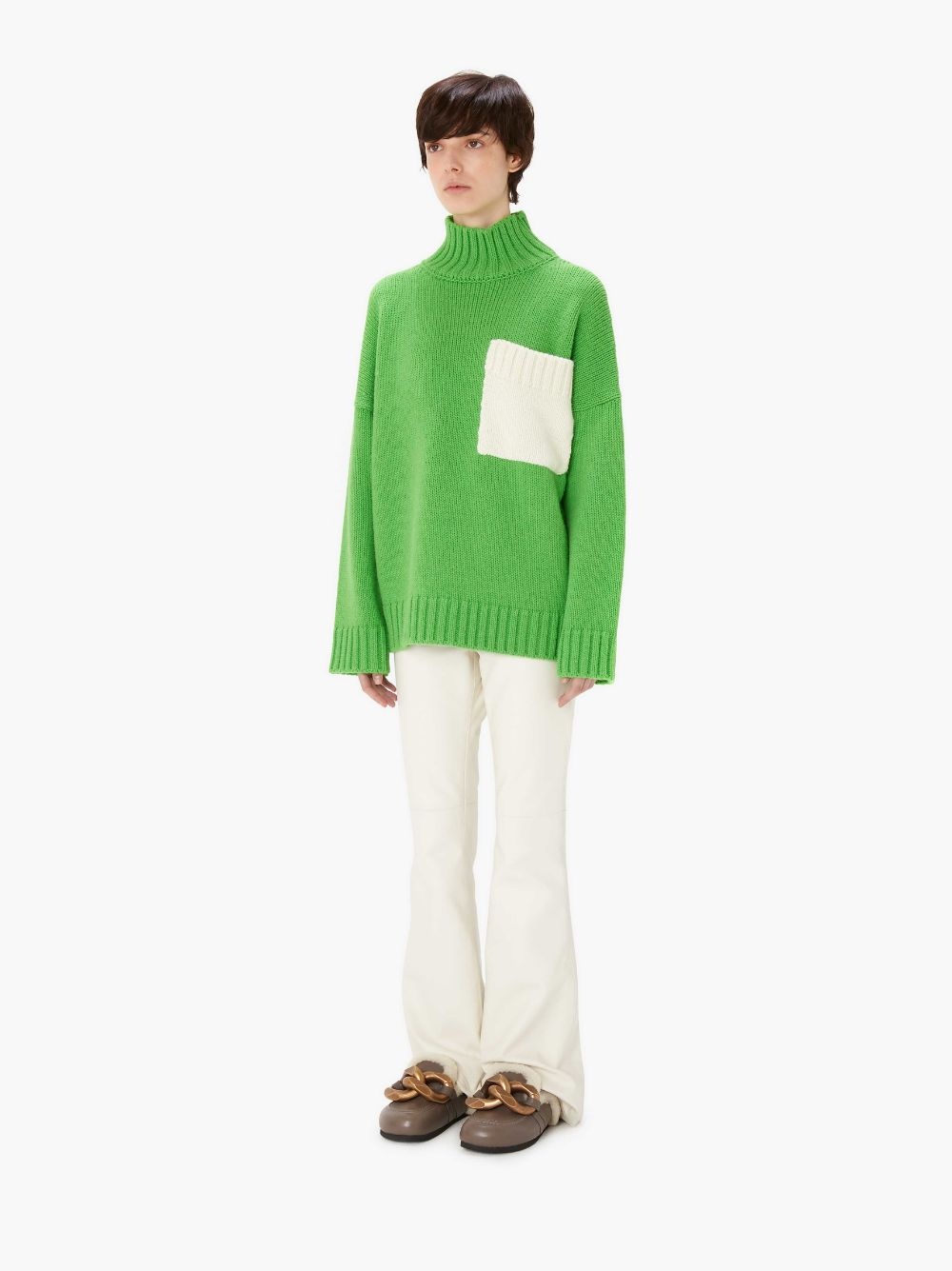 knitted patch-pocket jumper - 4