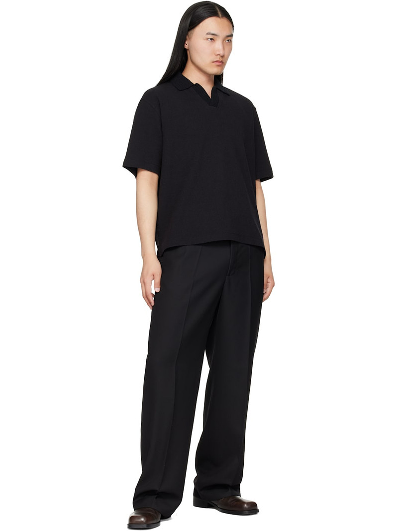SECOND/LAYER Black Relaxed Primo Trousers outlook