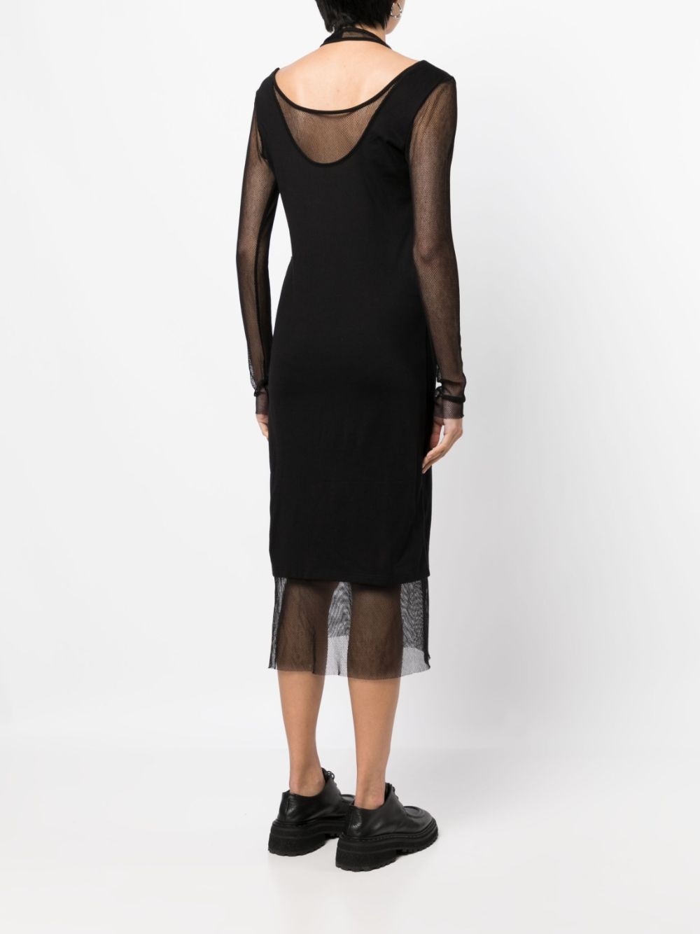 layered-effect midi dress - 4