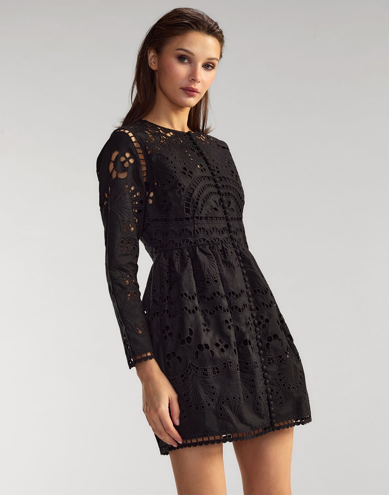 Eva Embroidered Mini Dress - 5