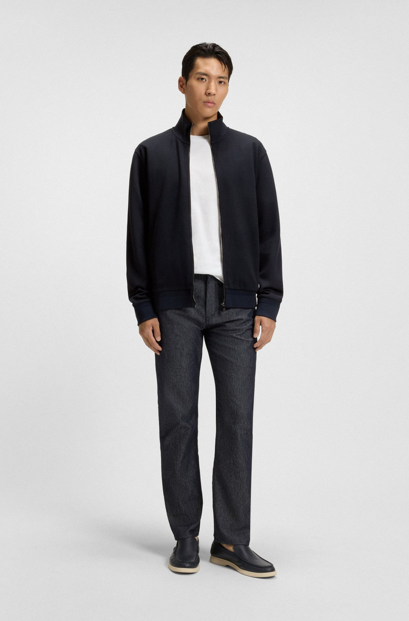 BOSS REGULAR-FIT ZIP-UP SWEATSHIRT IN STRETCH COTTON outlook
