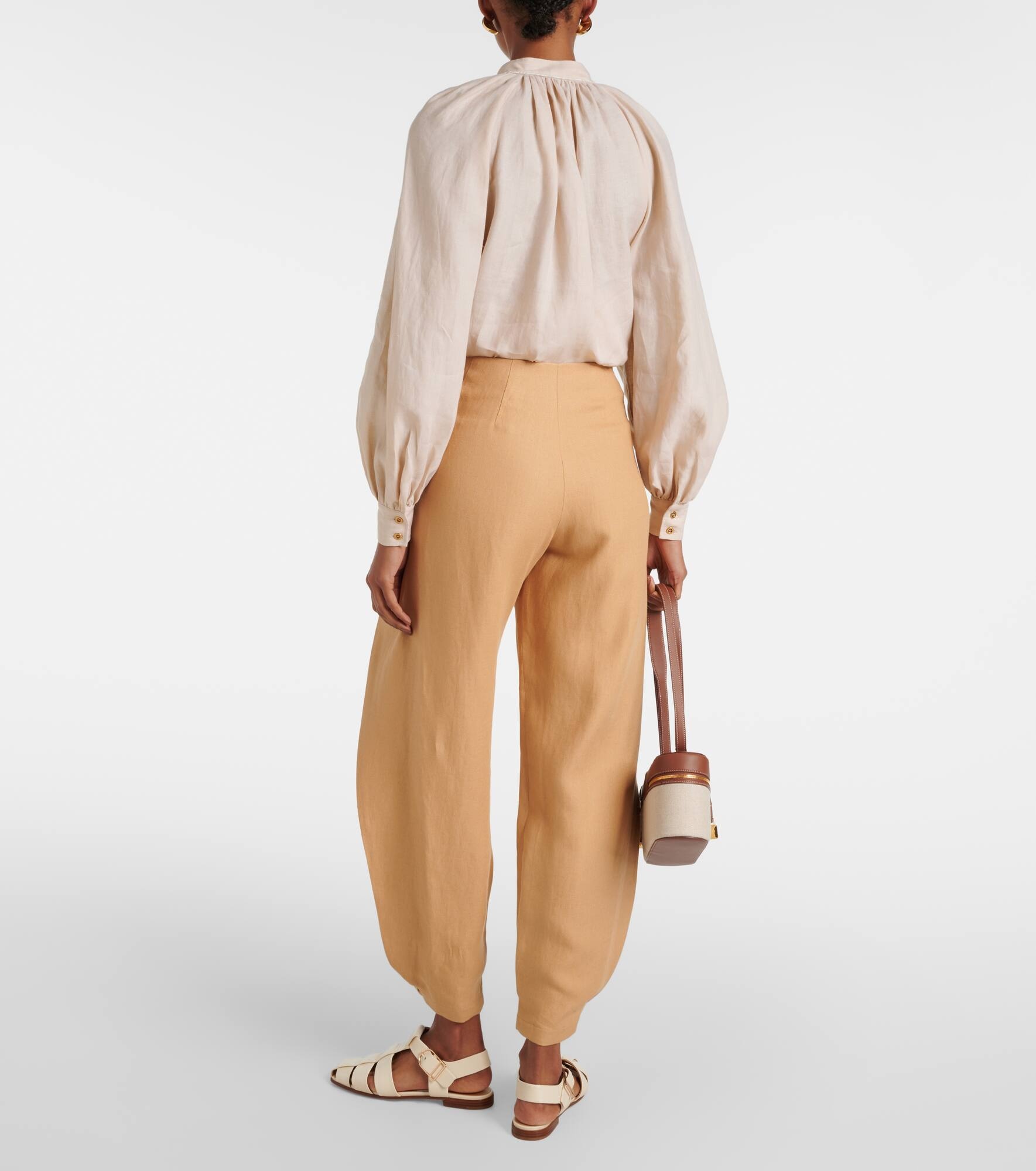 Marylen linen tapered pants - 3