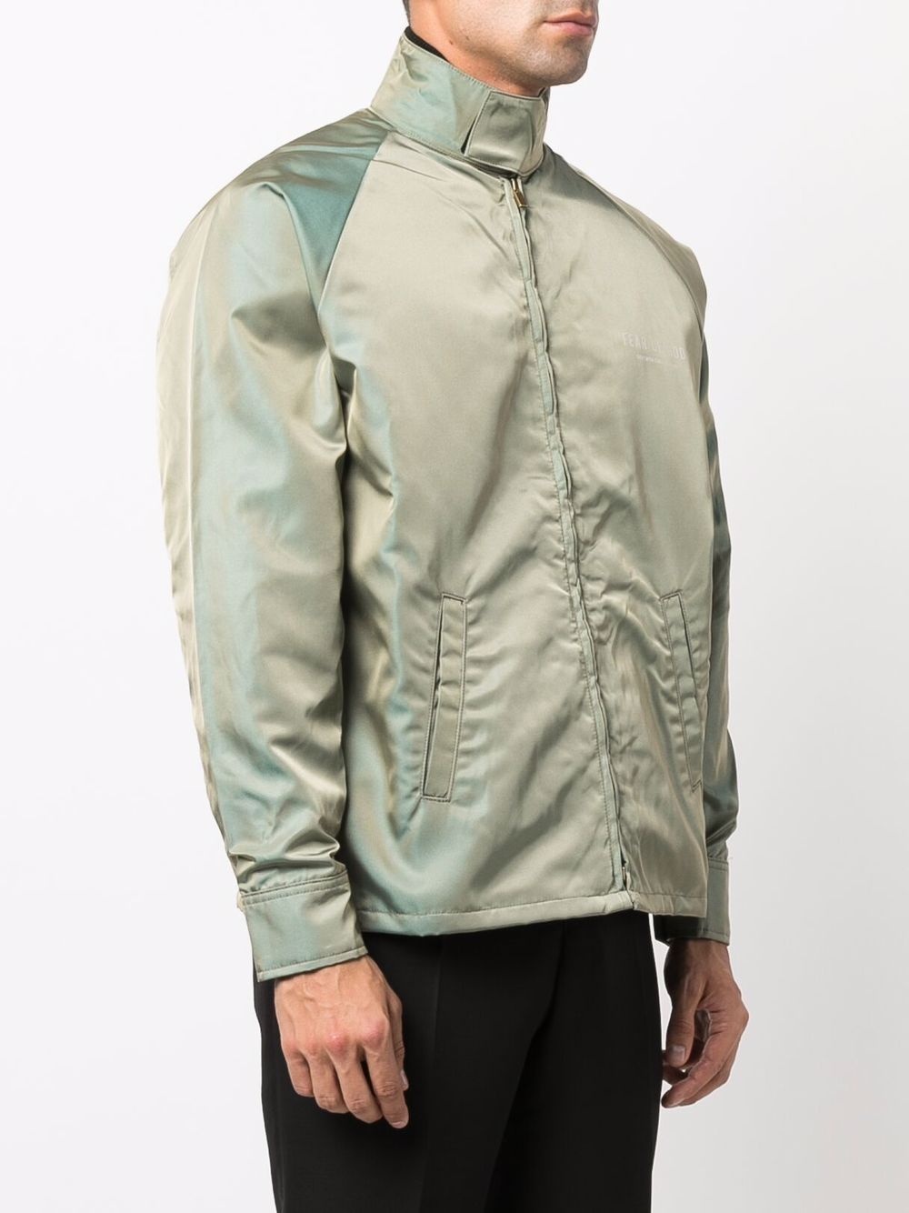 iridescent zip-up bomber jacket - 4