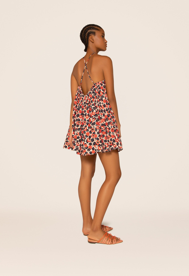 Celeste Warana Azul Halter Mini Dress 4