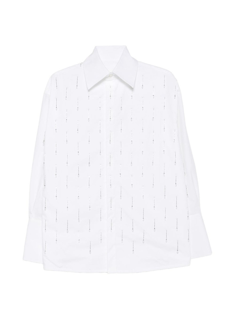 Malik crystal-embellished long-sleeve shirt 1