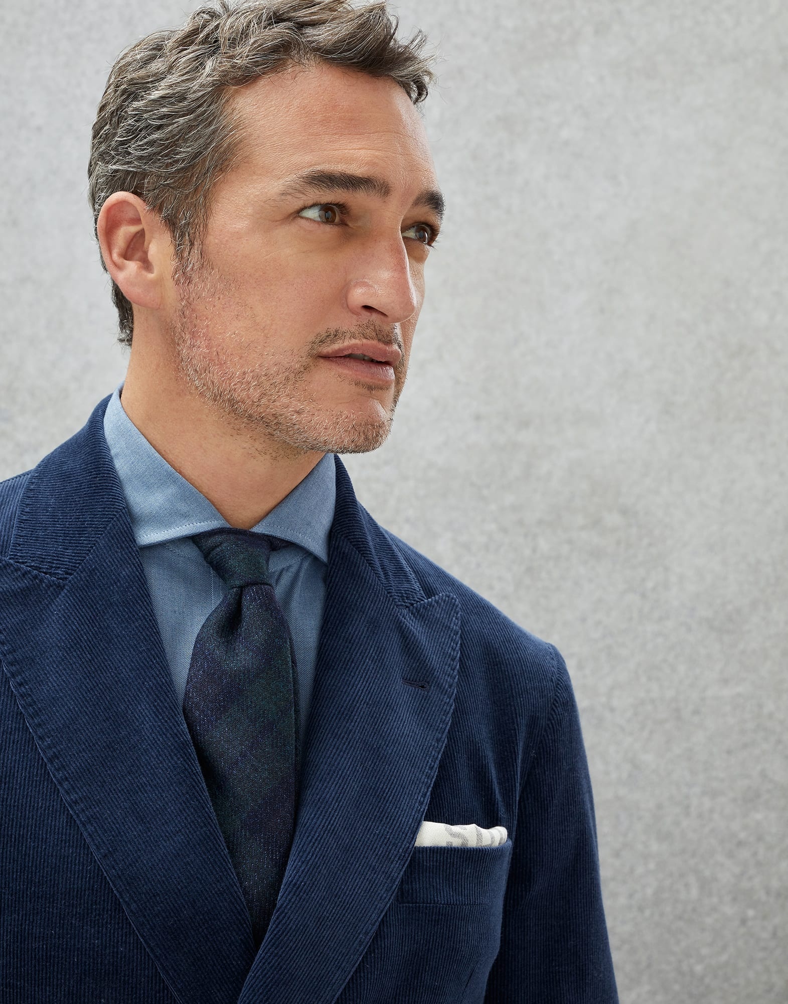 Wool, cashmere and silk tartan flannel tie - 3