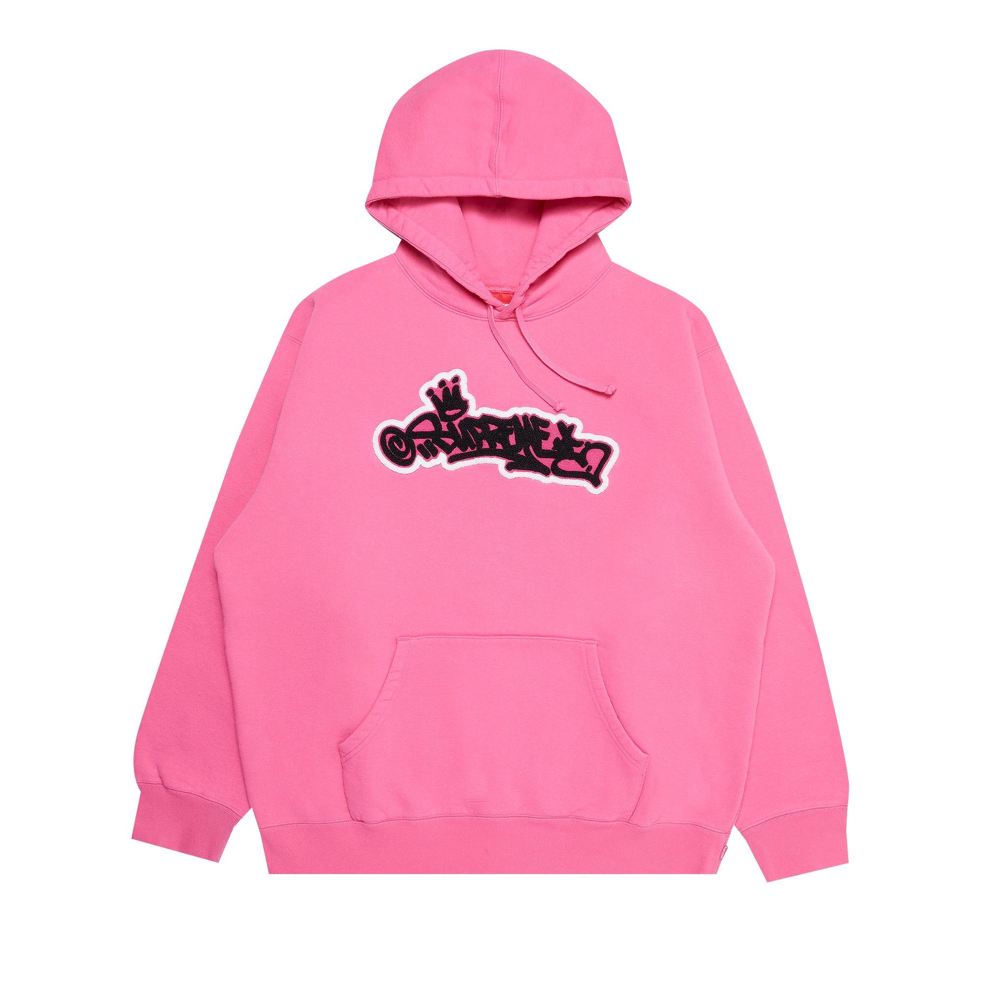 Supreme Handstyle Hooded Sweatshirt 'Magenta' - 1