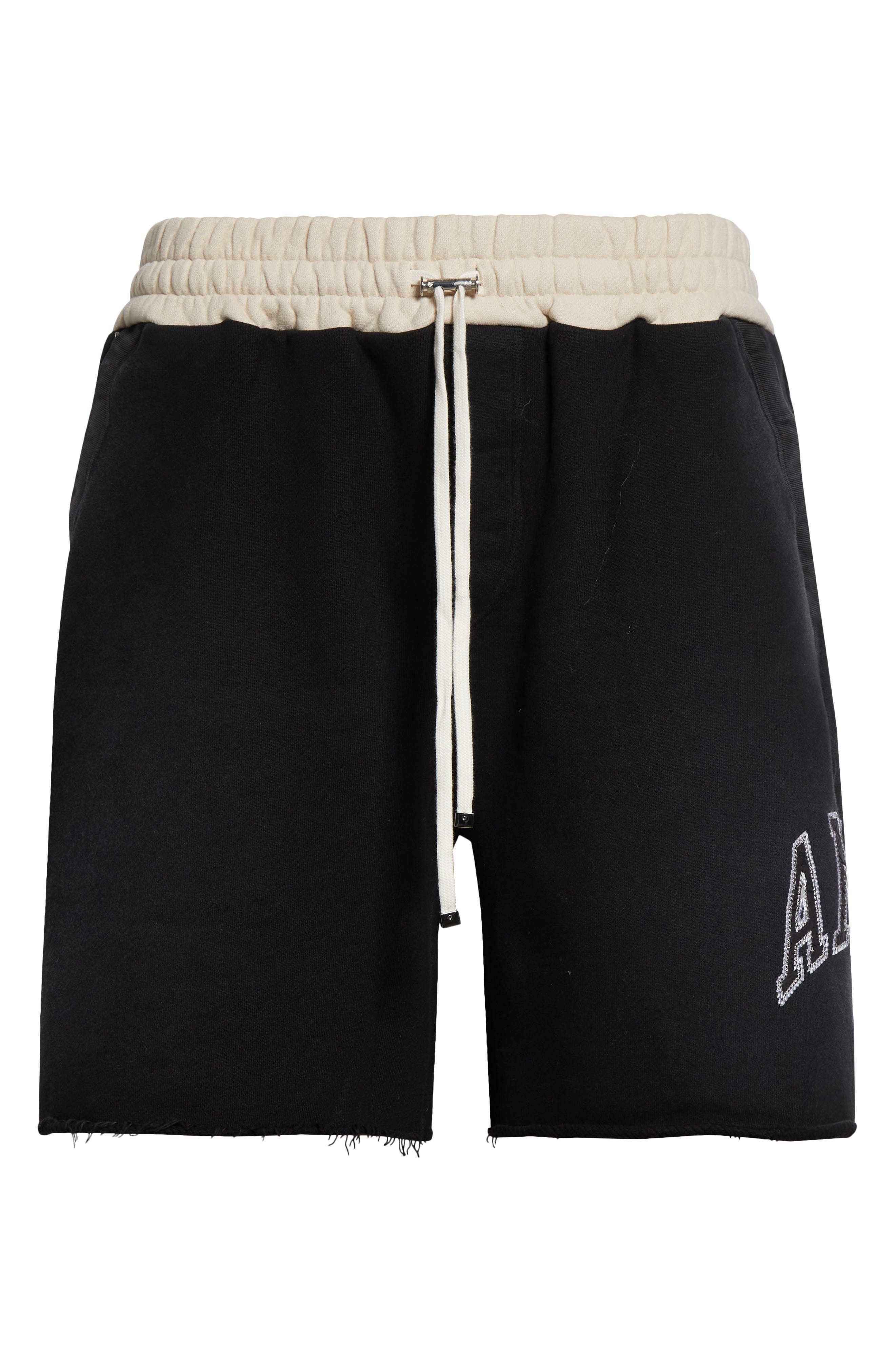 AMIRI Collegiate Cutoff Cotton Fleece Shorts in Black at Nordstrom - 5