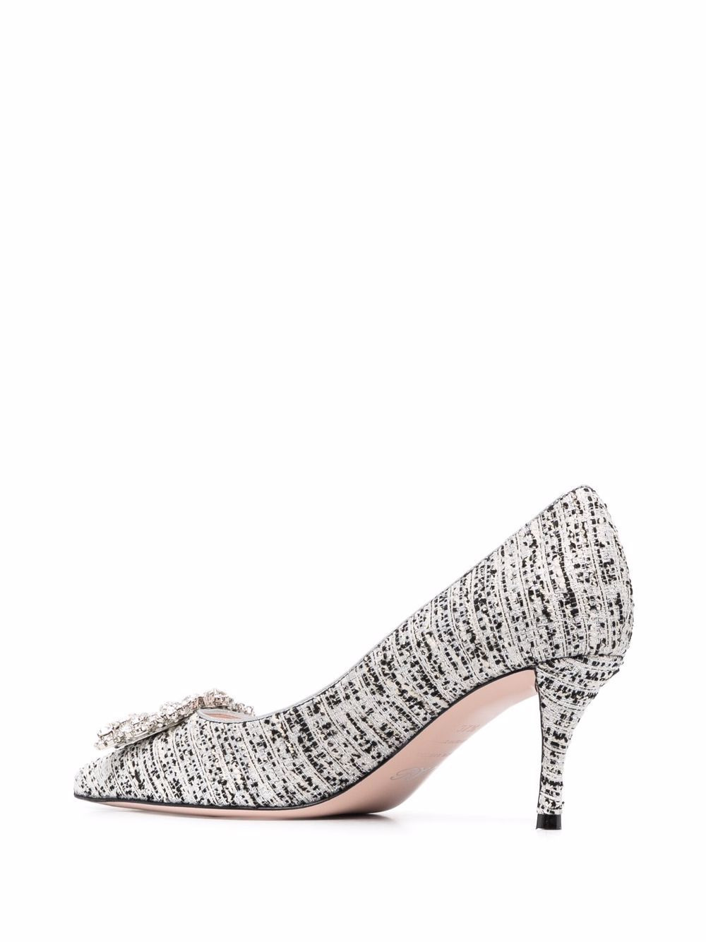 tweed buckled pumps - 3