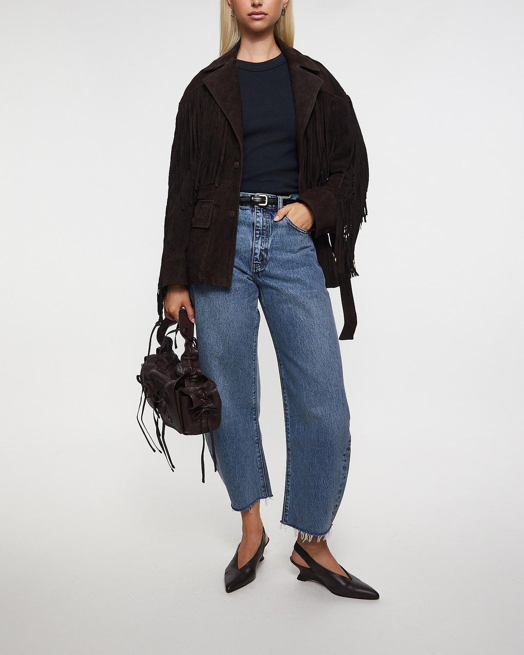 Jeans The Bubble Crop Washed blue - 3
