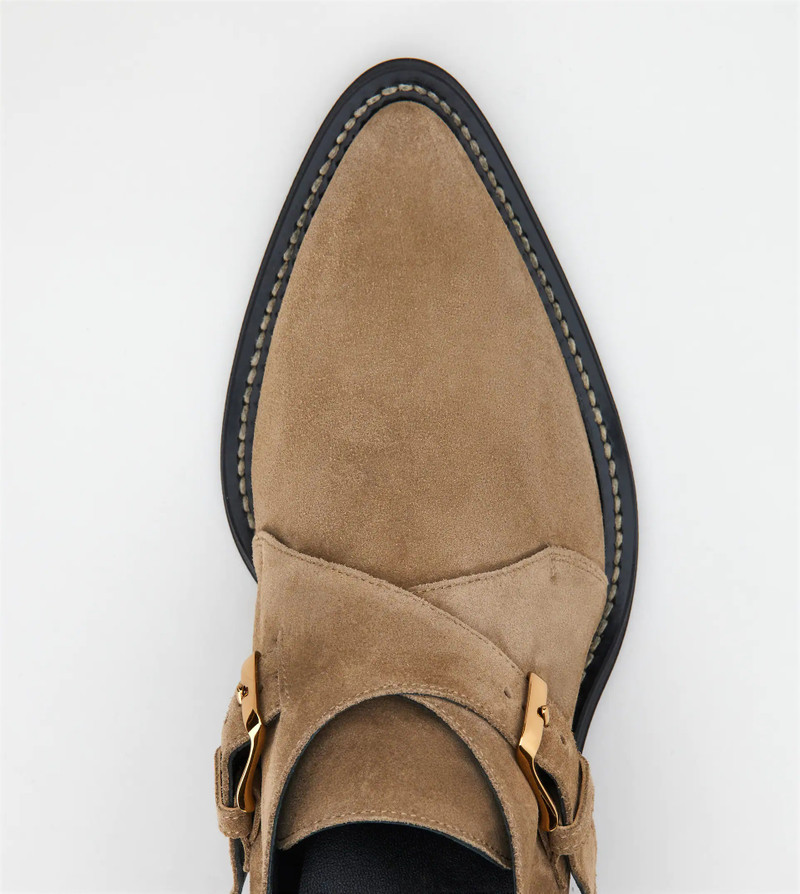 MONKSTRAPS IN SUEDE - BEIGE 4