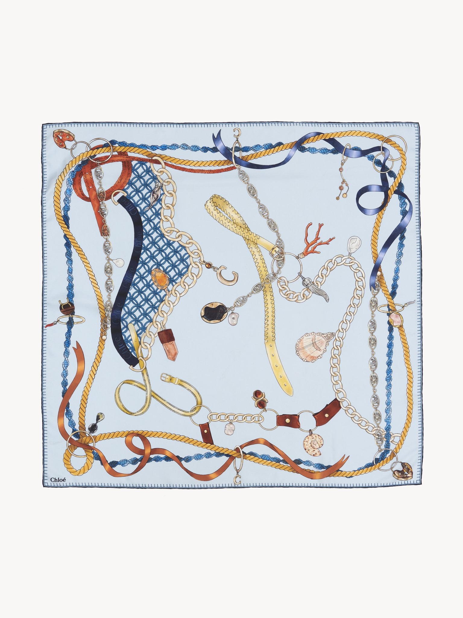 SQUARE SCARF IN SILK - 1